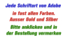 Schrift Farbe