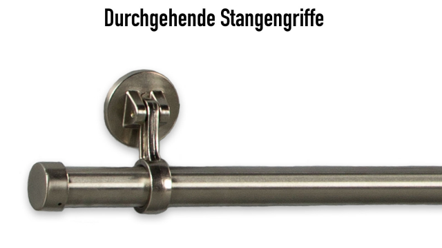 Stangengriffe durchgehend runde Halterungen Edelstahl