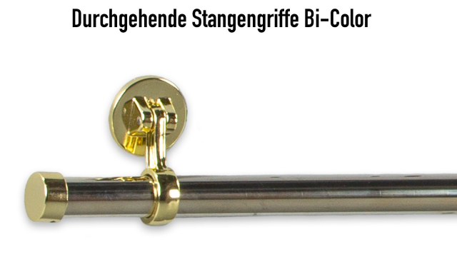 Stangengriffe durchgehend runde Halterungen BiColor