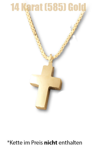 Am-Urn-Let Kreuz Amulett fr Asche Gold