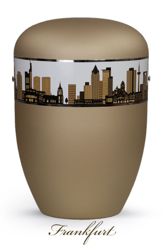 Urne Frankfurt Skyline Champagner