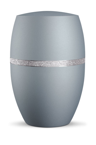 Urne Infinity Glamour Silber Eisblau Silberdekor glitzernd