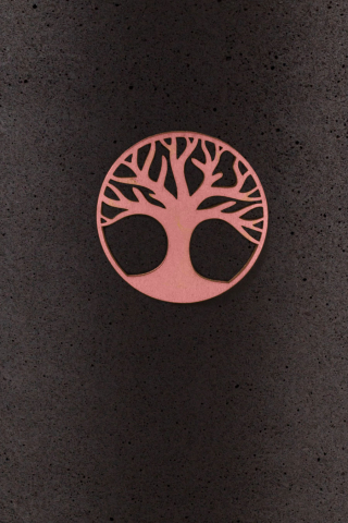 Lebensbaum Symbol Ros fr Urne aus Kohle