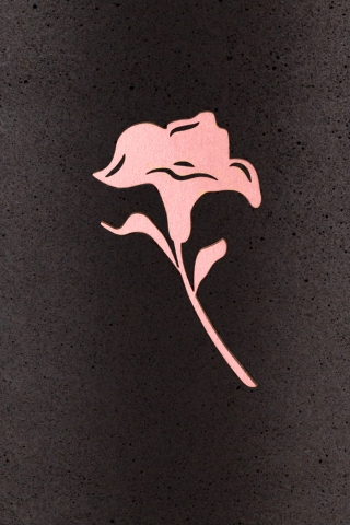 Lilie Symbol Rosgold fr Urne aus Kohle
