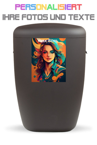 Urne grau personalisiert Bild klein