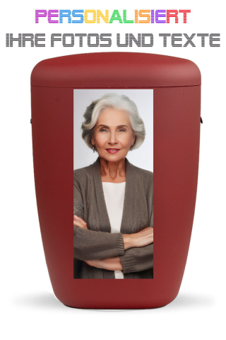 Urne weinrot personalisiert Bild gro