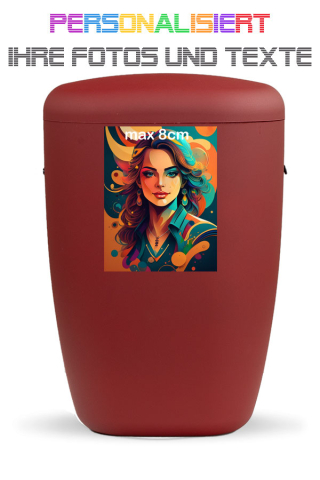 Urne weinrot personalisiert Bild klein