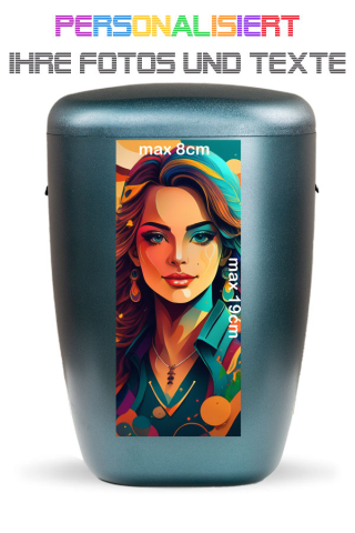 Urne Petrol personalisiert Bild gro