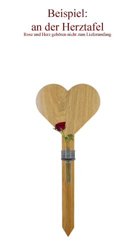 Grabkreuzzubehr Vase mit Halterung 8cm
