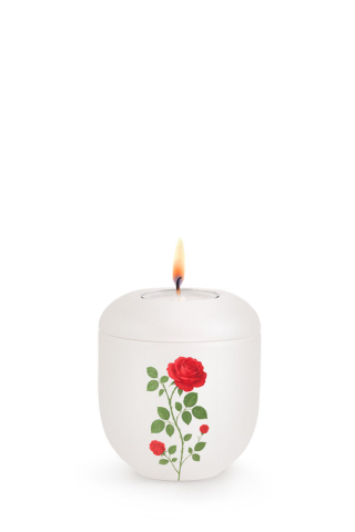 Gedenklicht Porzellan Infinity Florique Rose