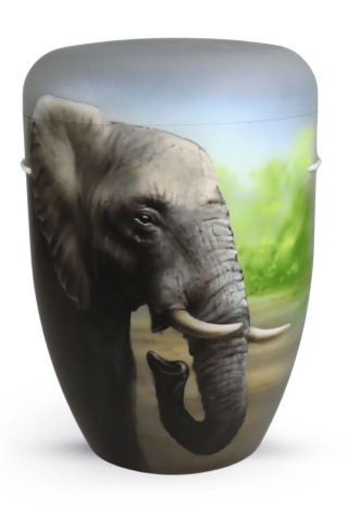Airbrush Urne Elefantenkopf