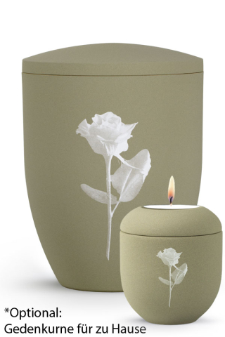 Urne olivgrau Rose By Nature