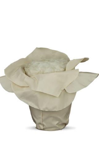 Bltenurne Rosenform Champagner