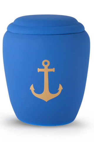 Seeurne blau mit Motiv Anker