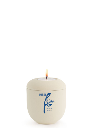 Mini Urne creme Sylt Umriss InselLiebe Edition