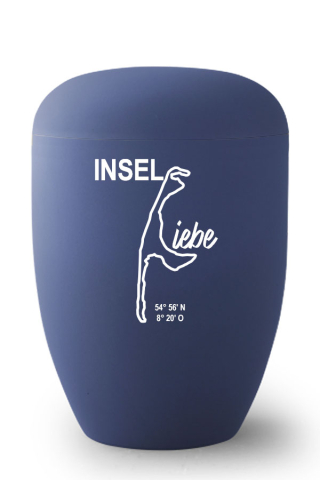 Urne blau Sylt Umriss Inselliebe