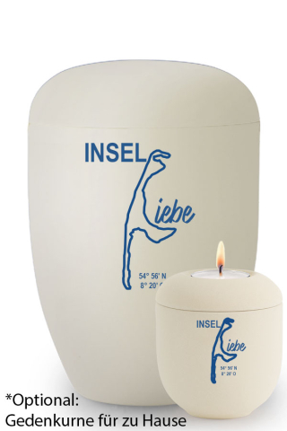 Urne creme Sylt Umriss Inselliebe