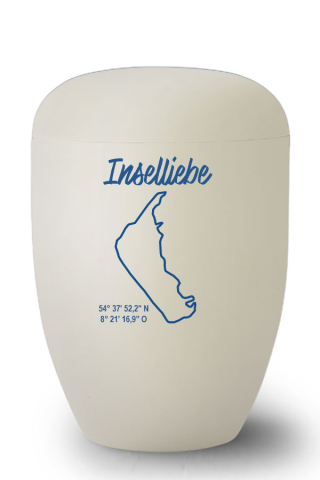 Urne creme Amrum Umriss Inselliebe