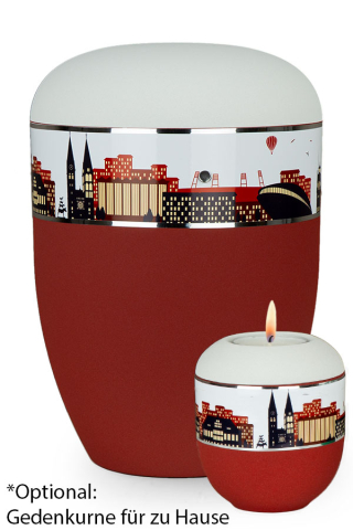 Bio-Urne Bremen mit Silhouette