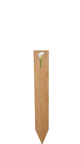 Erinnerungstafel MEMENTO Eiche natur mit Calla