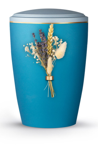 Urne Plumea Arctic T�rkis-Eisblau Lavendel Strau�