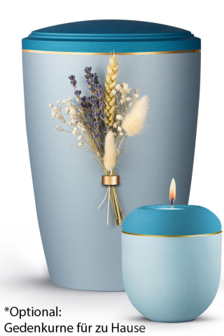 Urne Blomera Eisblau-Arctic T�rkis Lavendel Strau�