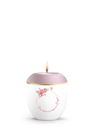 Gedenkurne Ros� F�r immer in unseren Herzen Pure Blossom