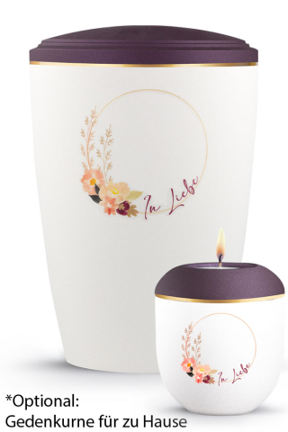 Urne Pure Blossom Berry Weiss Floraler Kreis In Liebe