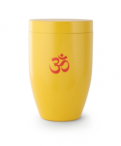 Urne gelb - OM Hinduismus