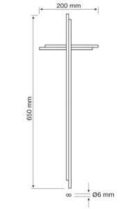 Sargkreuz Messing