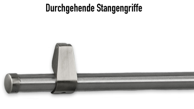 Stangengriffe durchgehend moderne Halterungen Edelstahl