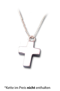 Asche Schmuck Kreuz klein Silber