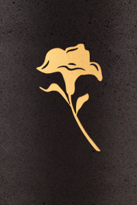 Lilie Symbol GOLD für Urne aus Kohle