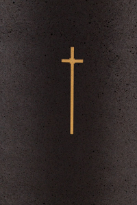 Kleines Kreuz Symbol gold für Urne aus Kohle