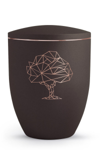 Urne Velvet braun Motiv Baum Edition Geometric