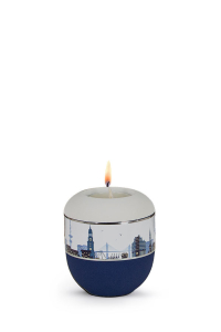 Kleinurne Blau weiss HH Skyline