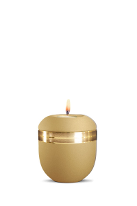 Urnen Neuheit Gedenkurne Porzellan Infinity Ouro Goldocker Golddekor gebrstet