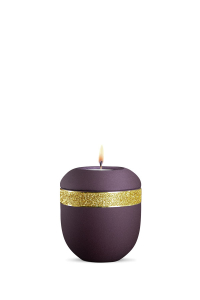 Urnen Neuheit Gedenkurne Porzellan Infinity Glamour Gold Berry Golddekor glitzernd