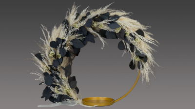 Urnendekoration Ring mit Eukalyptus Trockenblumen