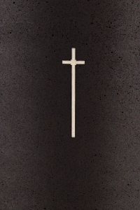 Kleines Kreuz Symbol gold für Urne aus Kohle