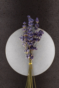 Florales Schmuckelement Lavendel auf Trger Silber
