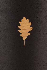 Eichenblatt Symbol Holz fr Urne aus Kohle