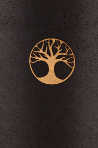 Lebensbaum Symbol Holz fr Urne aus Kohle