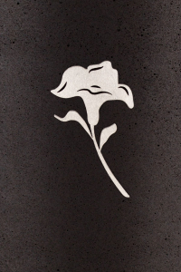 Lilie Symbol Silber fr Urne aus Kohle