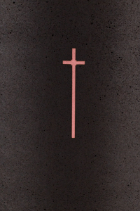 Kleines Kreuz Symbol rosgold fr Urne aus Kohle
