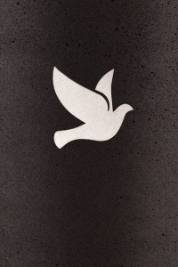 Taube Symbol silber fr Urne aus Kohle
