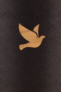 Taube Symbol Holz fr Urne aus Kohle