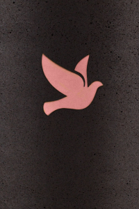 Taube Symbol Ros fr Urne aus Kohle