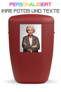 Urne weinrot personalisiert Bild klein
