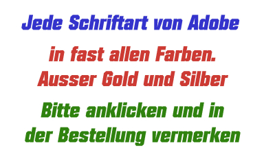 Schriftarten von Adobe und Wunschfarbe